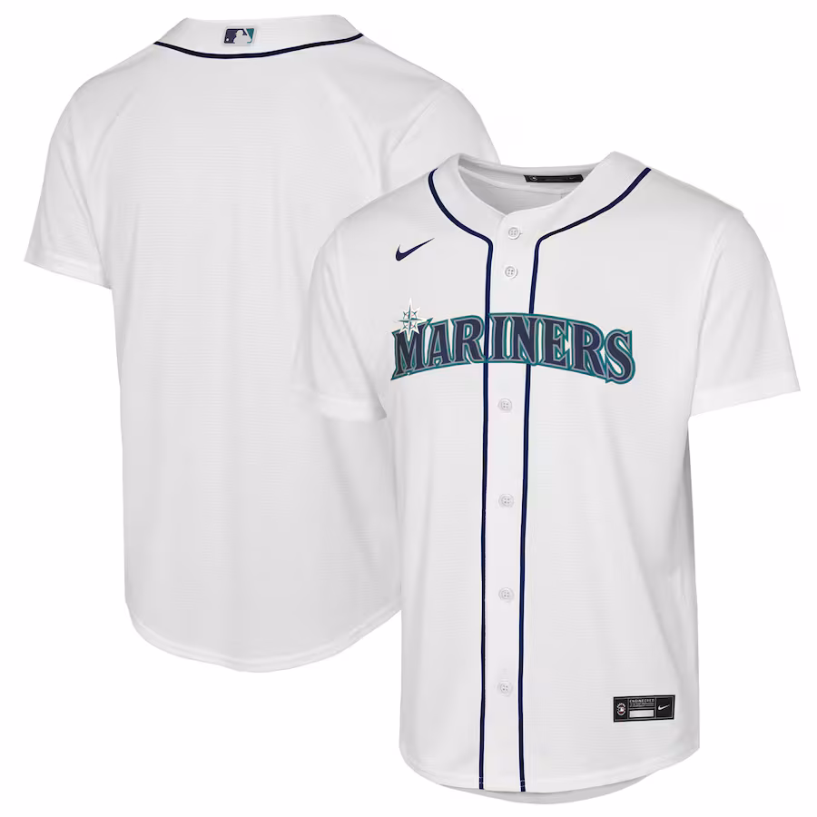 Youth Seattle Mariners Nike White Home Replica Jersey - Jersey