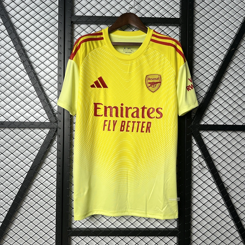 Arsenal Soccer Jersey Goalkeeper Yellow Custom Shirt 2025/26 - Jersey