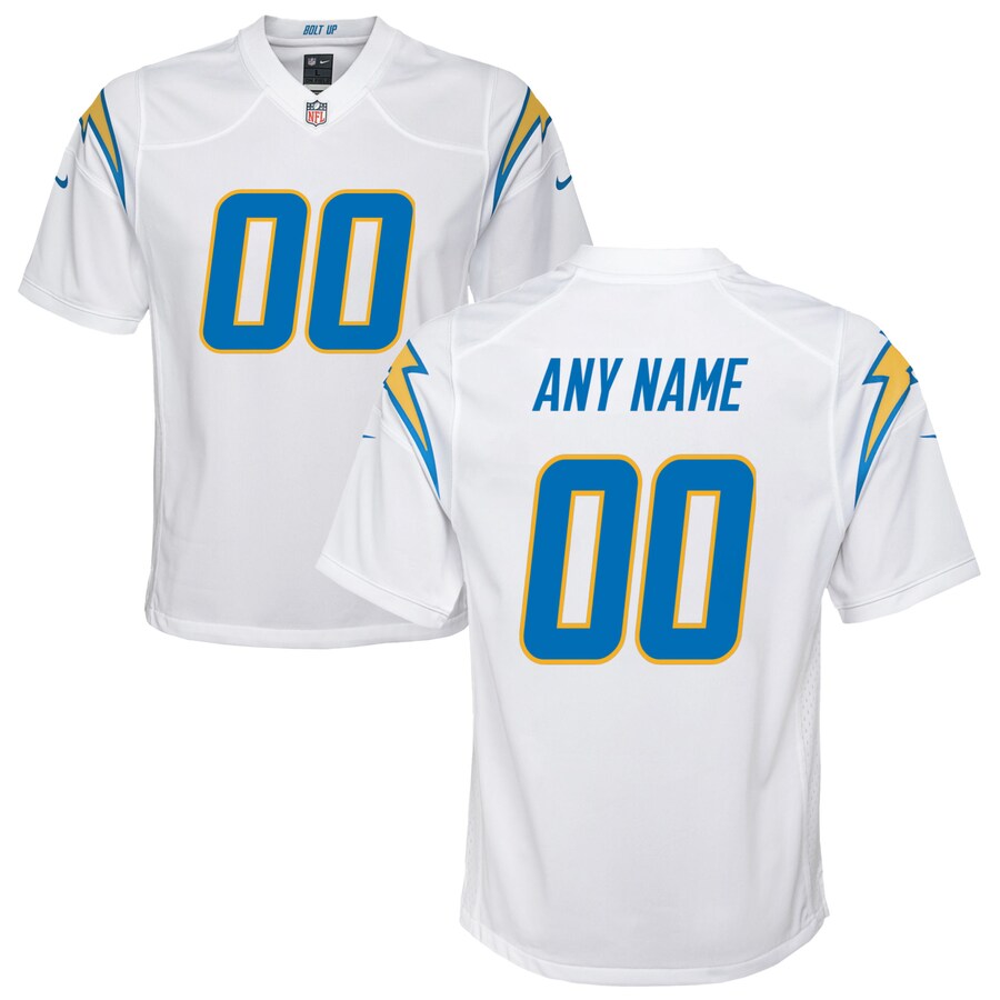Youth Los Angeles Chargers Nike White Custom Game Jersey - Jersey