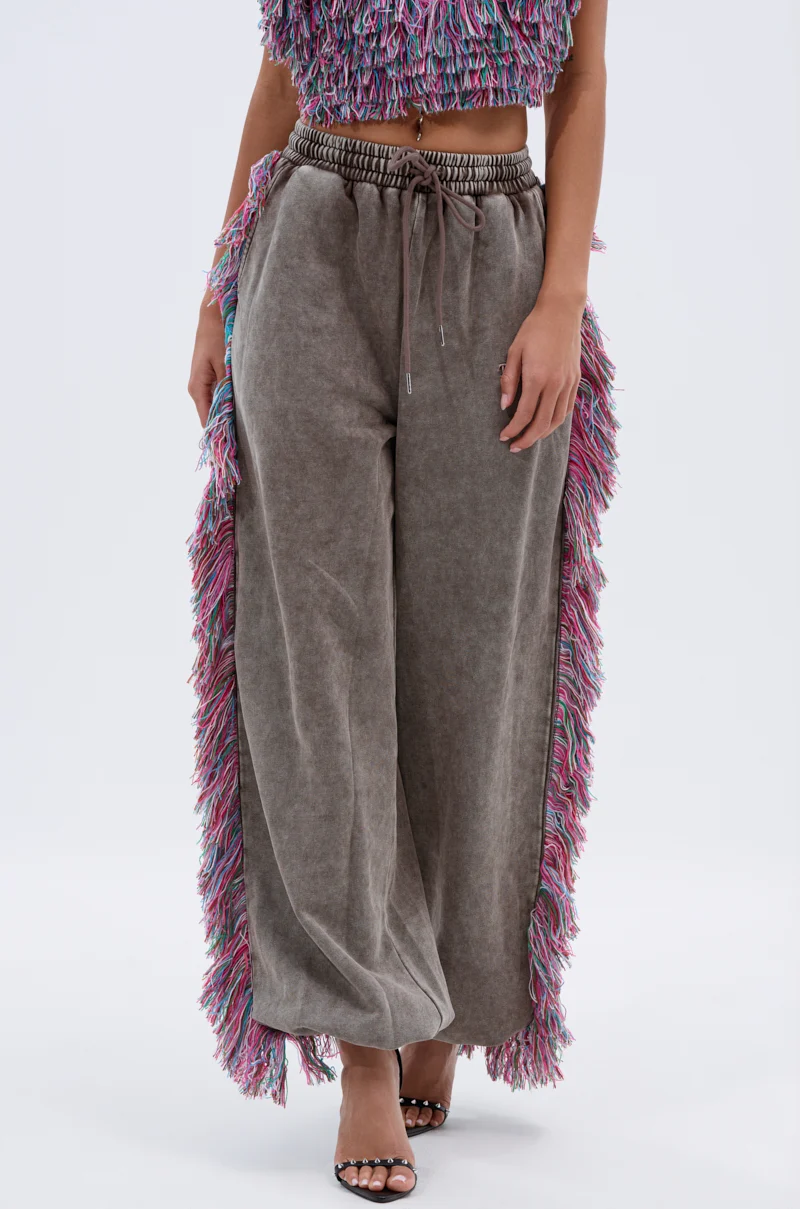 THE ONE WIDE LEG JOGGER WITH FRINGE - Akira Wear