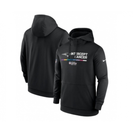 Men's New England Patriots 2022 Black Crucial Catch Therma Performance Pullover Hoodie - Jersey
