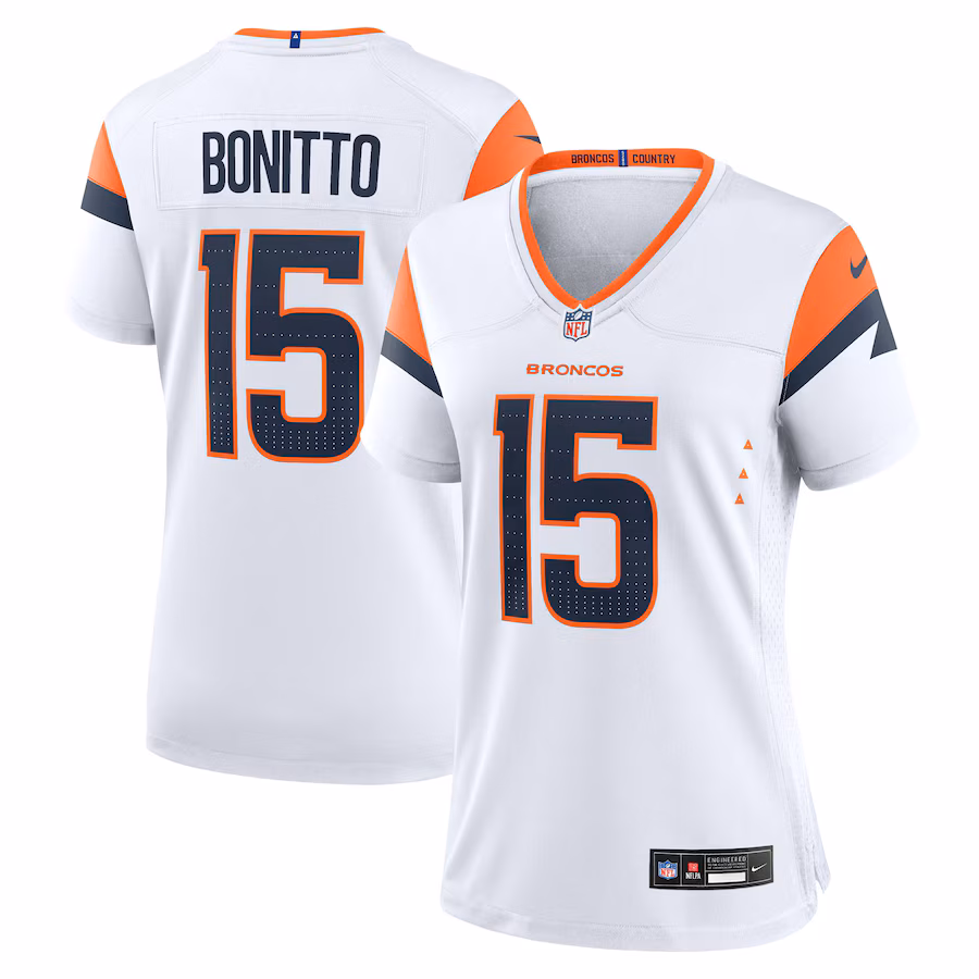 Women's Denver Broncos Nik Bonitto Nike White Game Jersey - Jersey