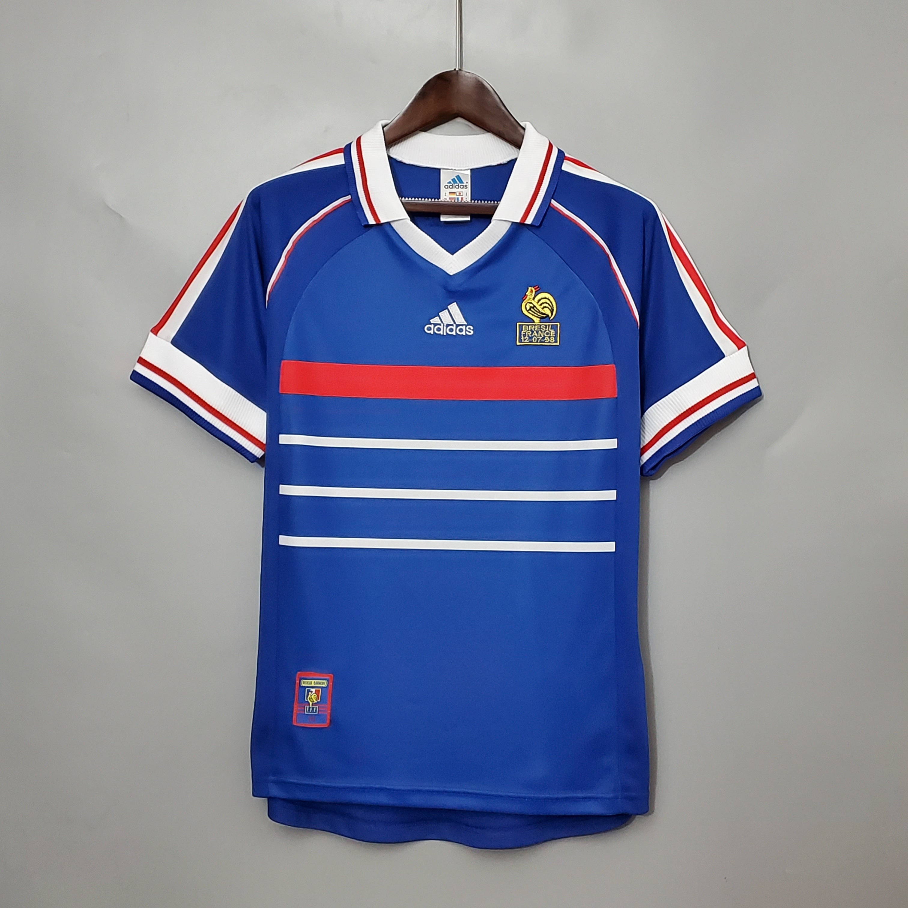 France Retro Soccer Jersey Home Custom Shirt 1998 - Jersey