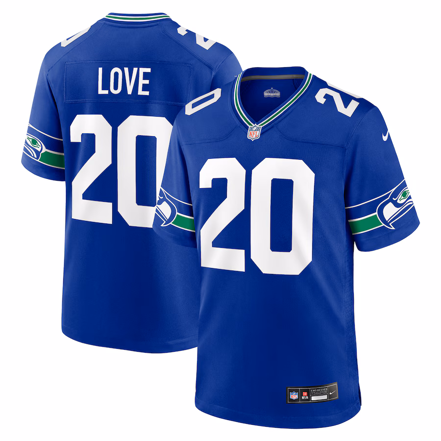 Men's Seattle Seahawks Julian Love Nike Royal Alternate Game Jersey - Jersey