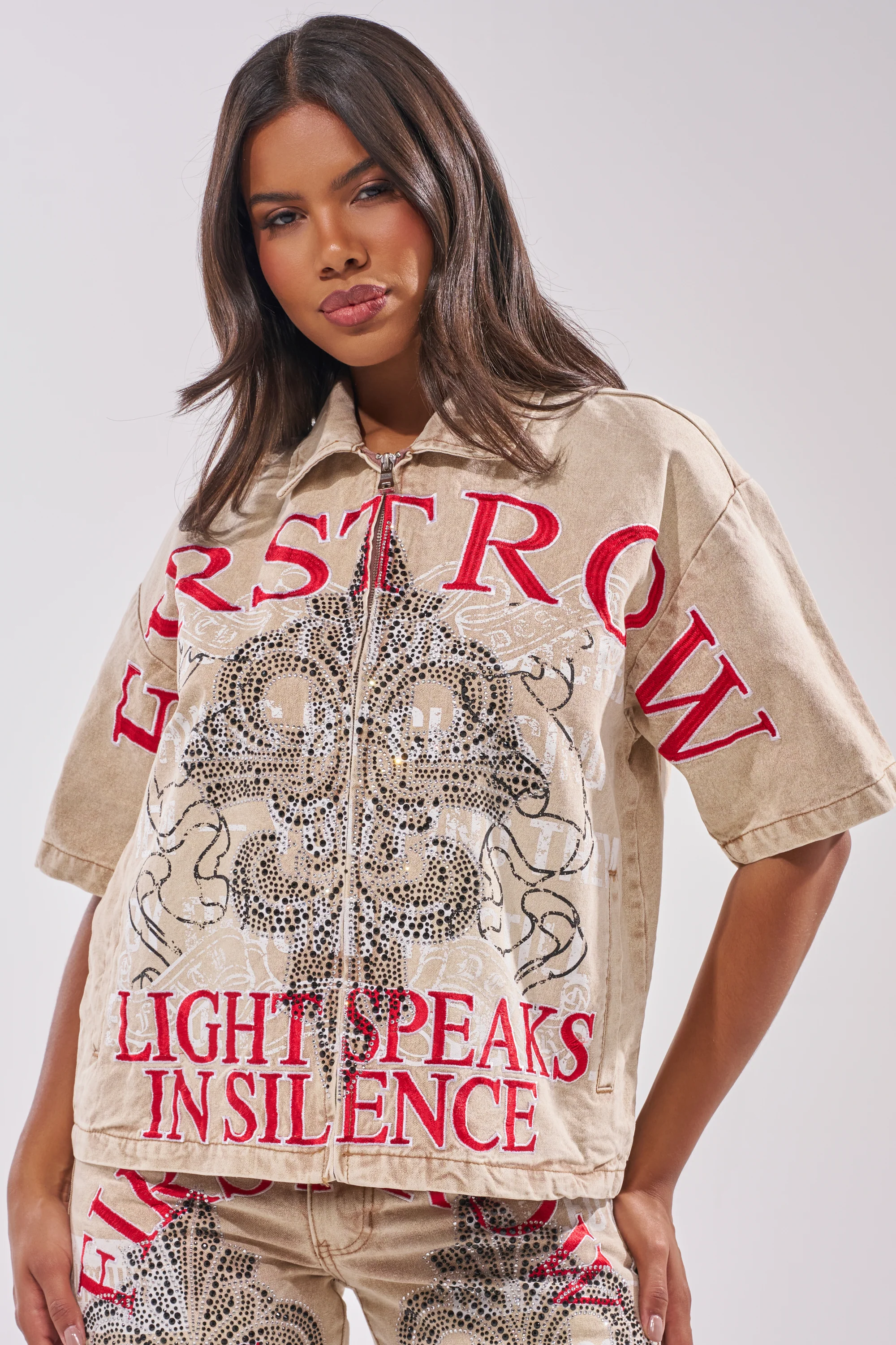 LIGHT SPEAKS IN SILENCE CANVAS SHIRT - Akira Wear
