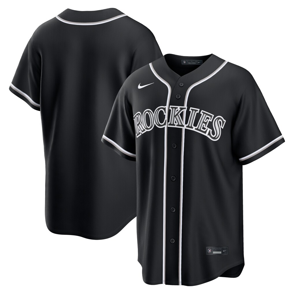 Men's Colorado Rockies Nike Fashion Replica Black Out Jersey - Jersey