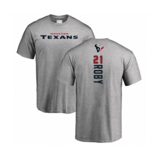 Football Houston Texans #21 Bradley Roby Ash Backer T-Shirt - Jersey