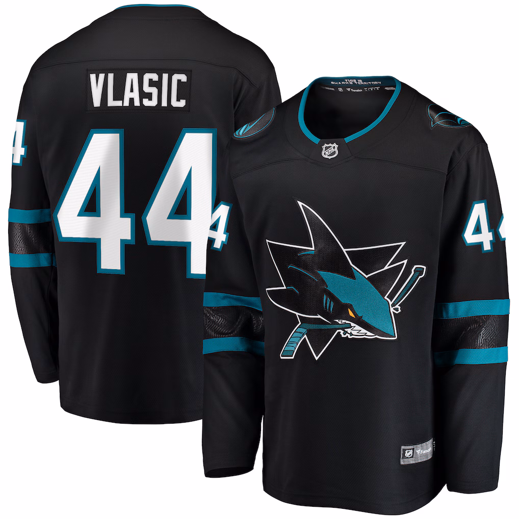 Men's San Jose Sharks Marc-Edouard Vlasic Fanatics Black Breakaway Jersey - Jersey