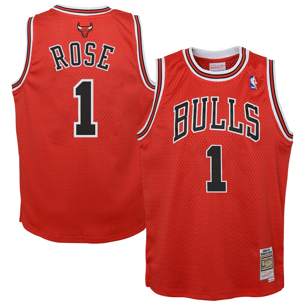 Youth Chicago Bulls Derrick Rose Mitchell & Ness Red 2008/09 Hardwood Classics Swingman Jersey - Jersey