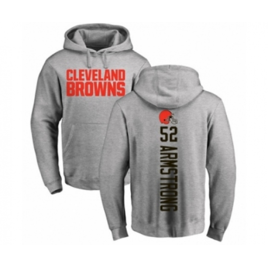 Football Cleveland Browns #52 Ray-Ray Armstrong Ash Backer Pullover Hoodie - Jersey