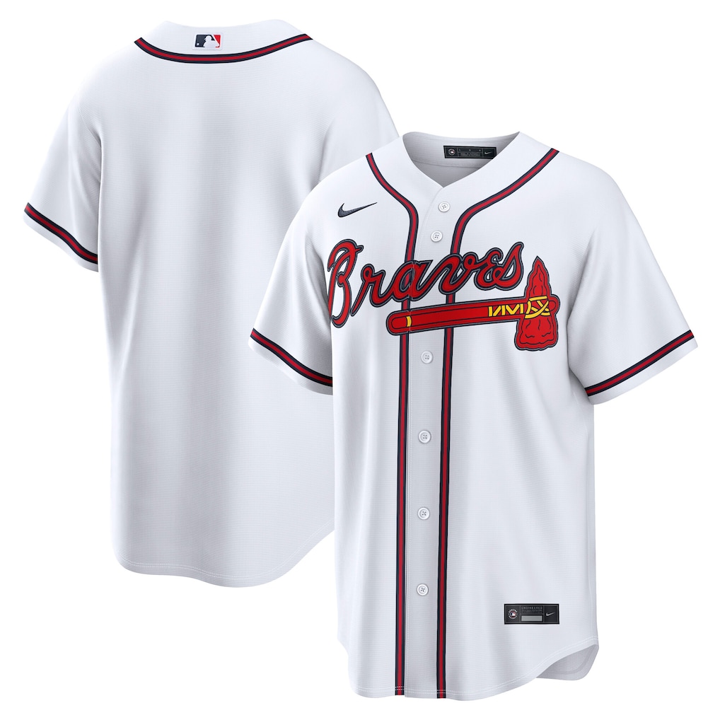 Men's Atlanta Braves Nike White Home Replica Jersey - Jersey