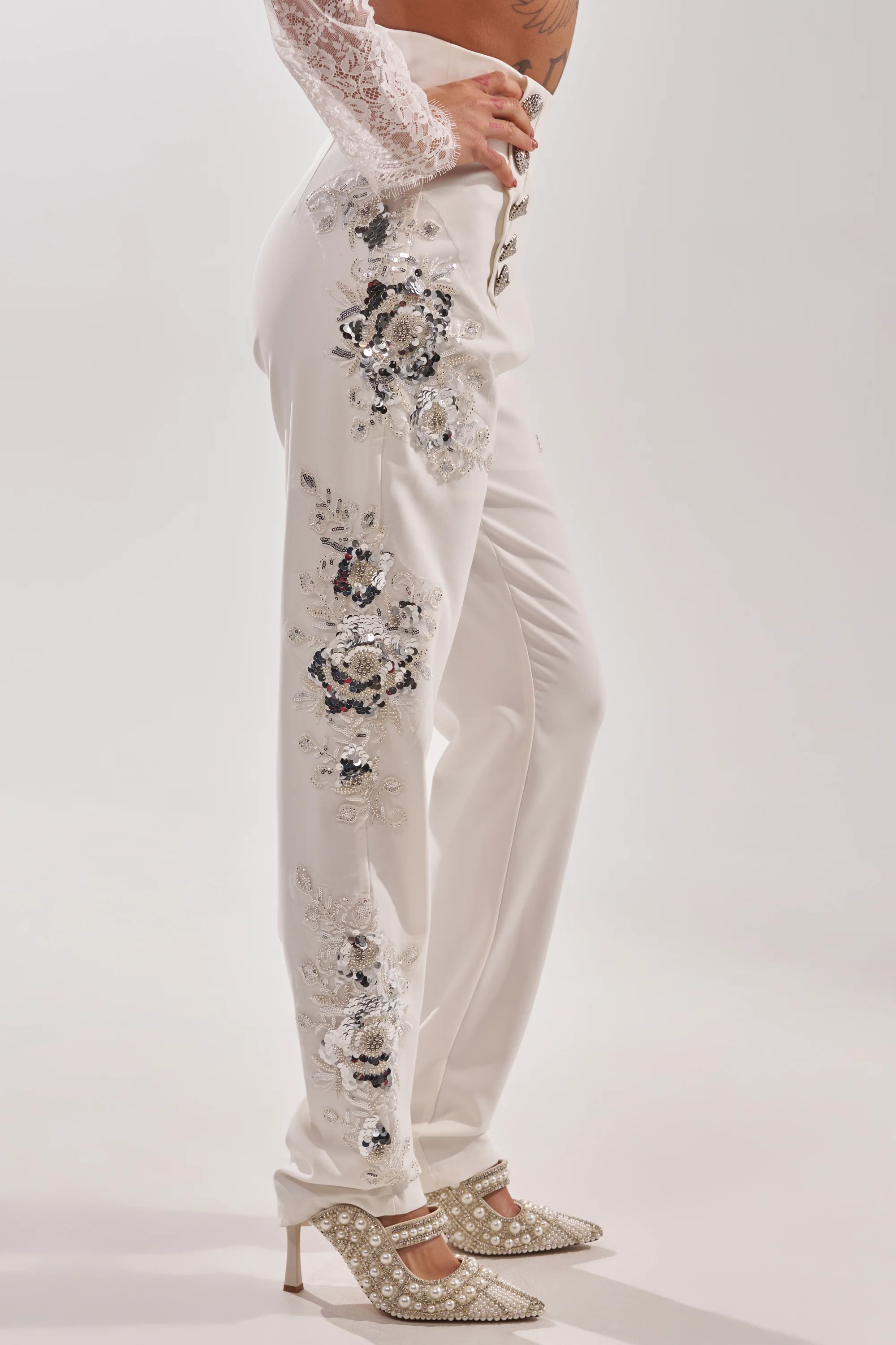 VENETIAN EMBELLISHED TROUSER - Akira Wear