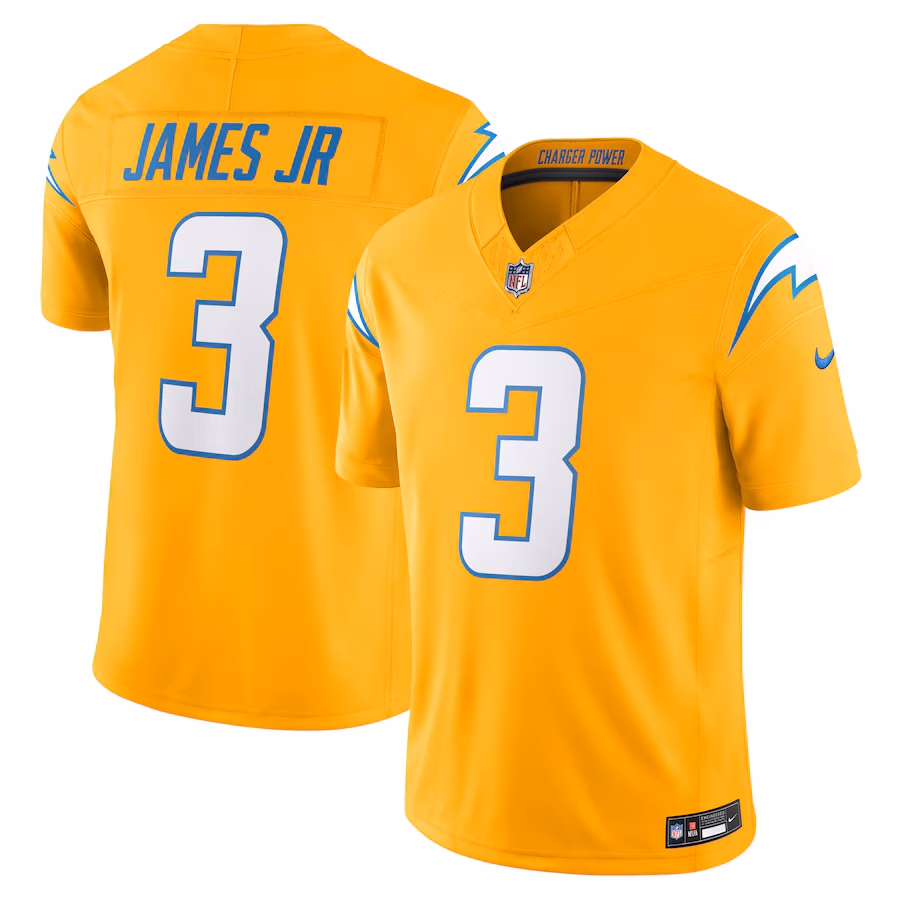 Men's Los Angeles Chargers Derwin James Jr. Nike Gold Alternate Charger Power Vapor F.U.S.E. Limited Jersey - Jersey