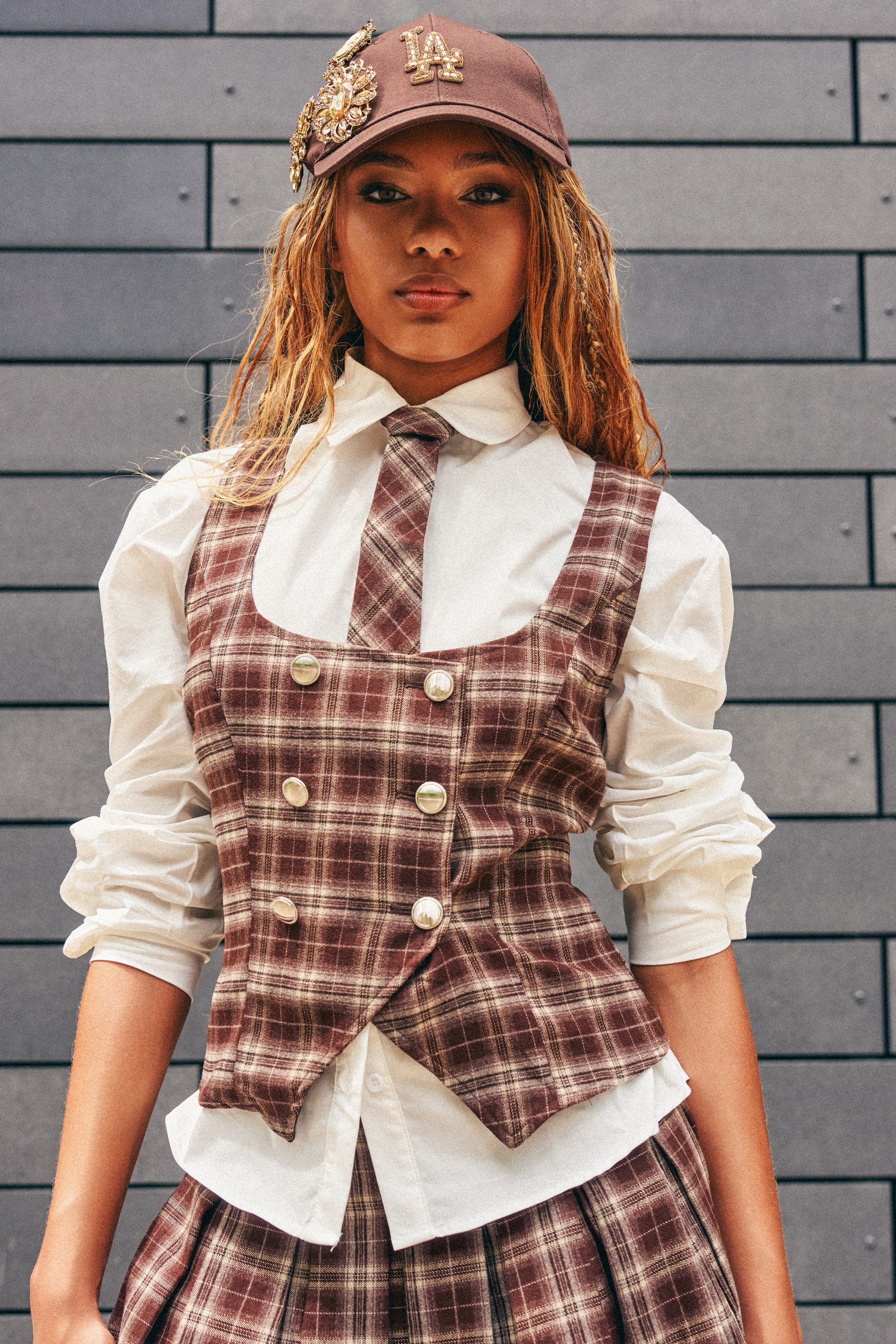 SCHOOL GIRL VIBES VEST - Akira Wear