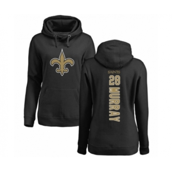 Football Women's New Orleans Saints #28 Latavius Murray Black Backer Pullover Hoodie - Jersey