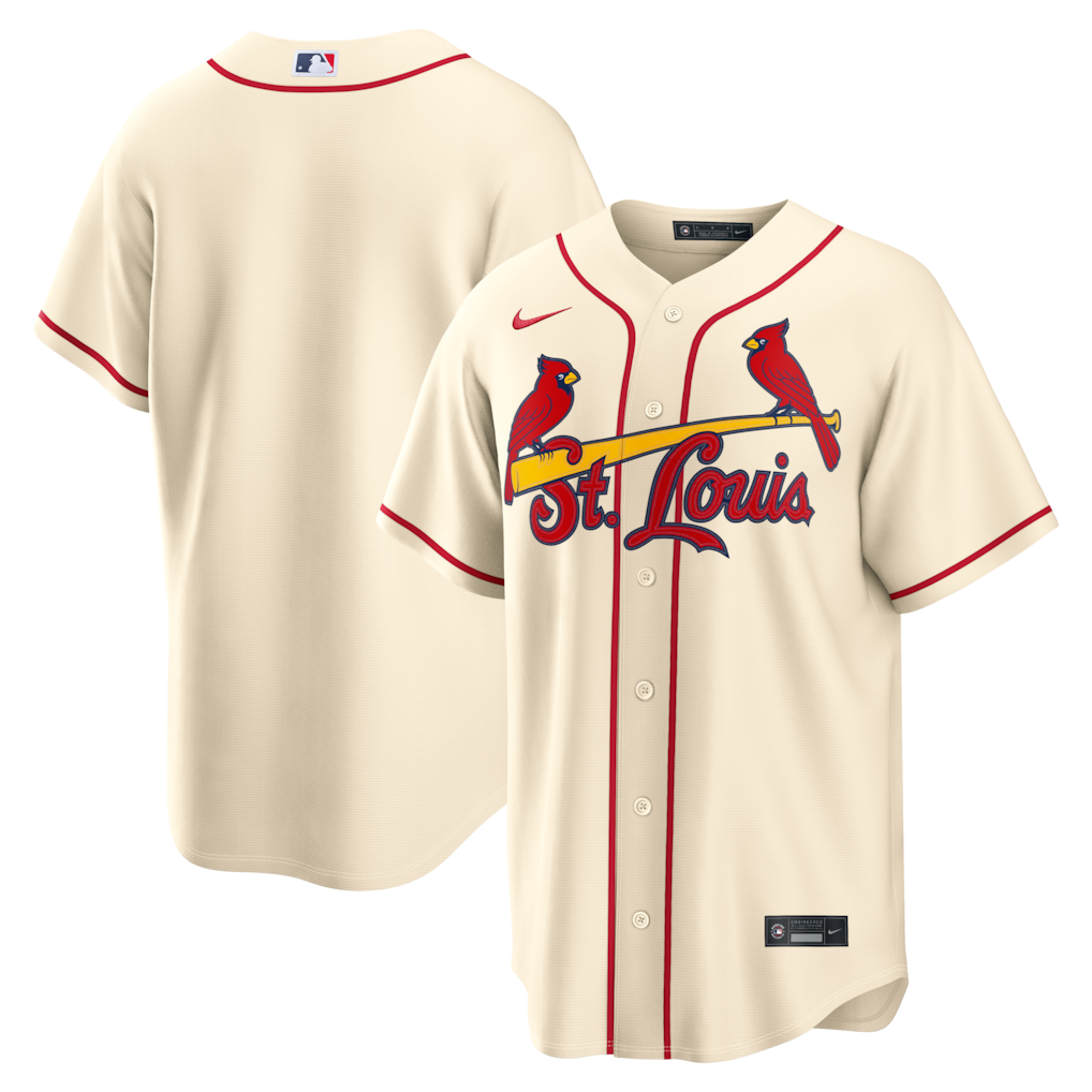 Men's St. Louis Cardinals Nike Cream Alternate Replica Jersey - Jersey