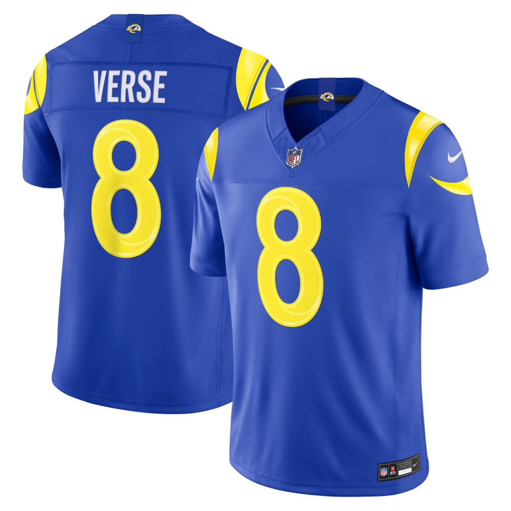 Men's Los Angeles Rams Jared Verse Nike Royal Vapor F.U.S.E. Sewn Down Limited Jersey - Jersey