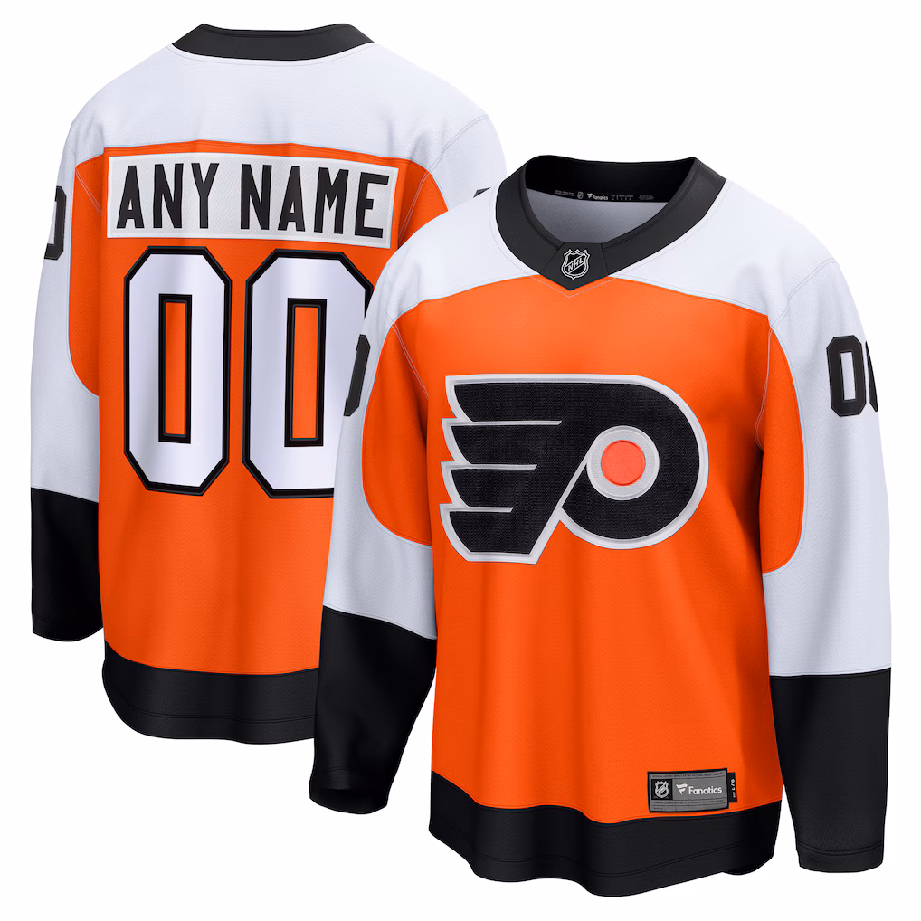 Men's Philadelphia Flyers Fanatics Orange Home Breakaway Custom Jersey - Jersey