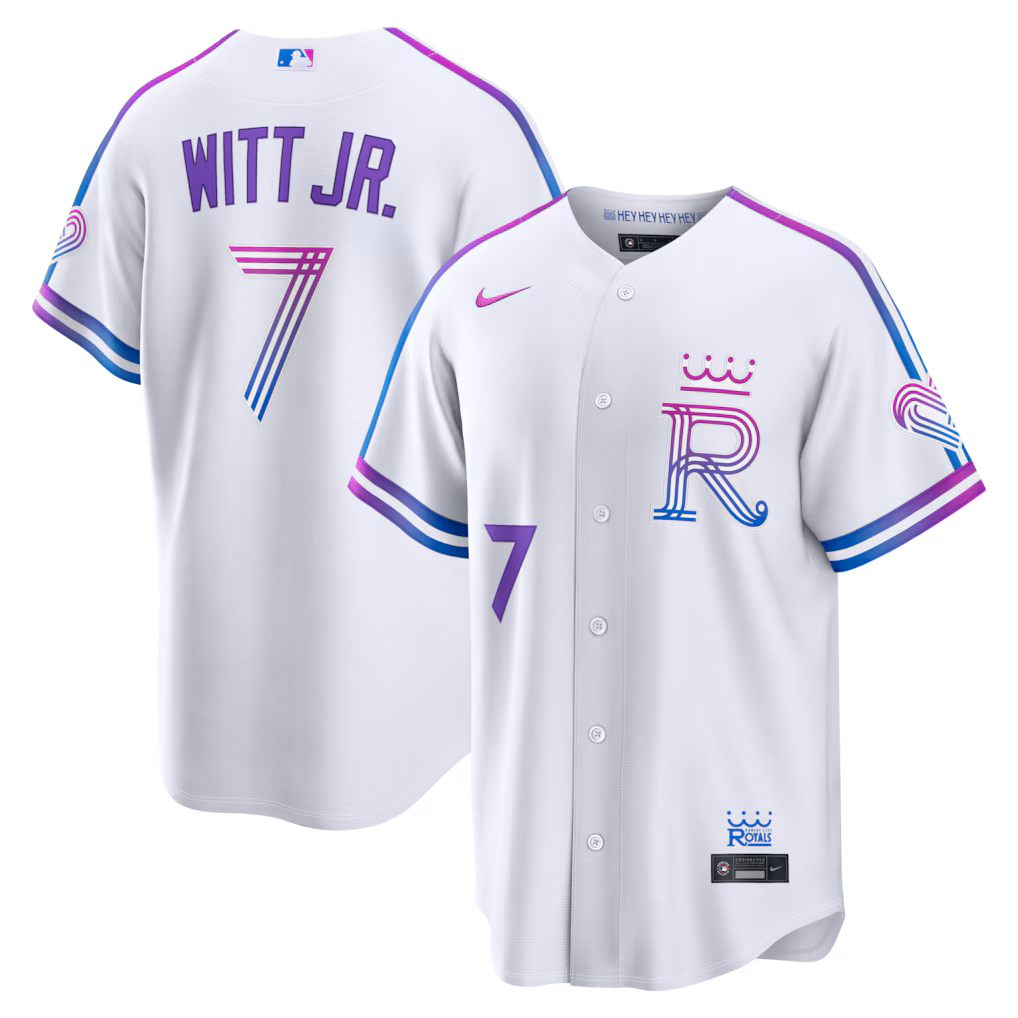 Men's Kansas City Royals Bobby Witt Jr. Nike White 2026 City Connect Stadium Jersey - Jersey
