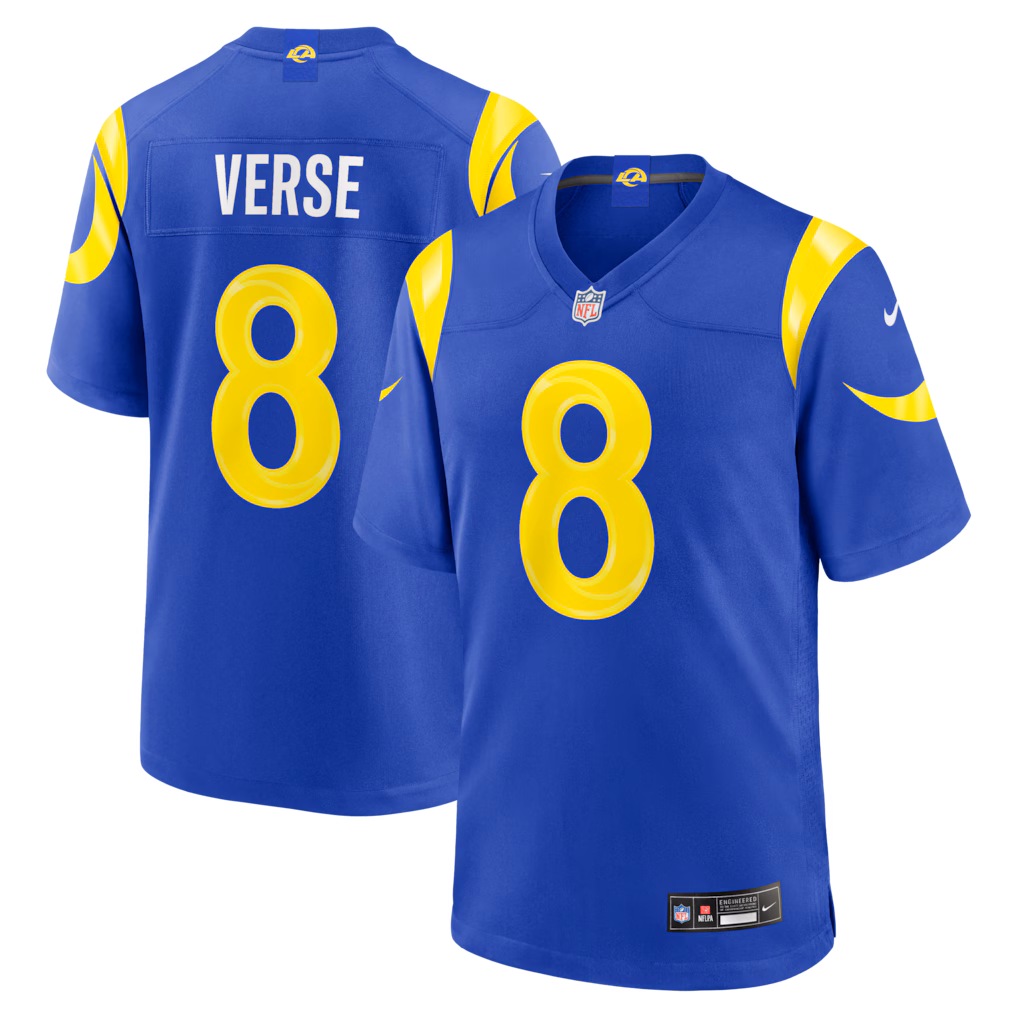 Men's Los Angeles Rams Jared Verse Nike Royal Team Game Player Jersey - Jersey