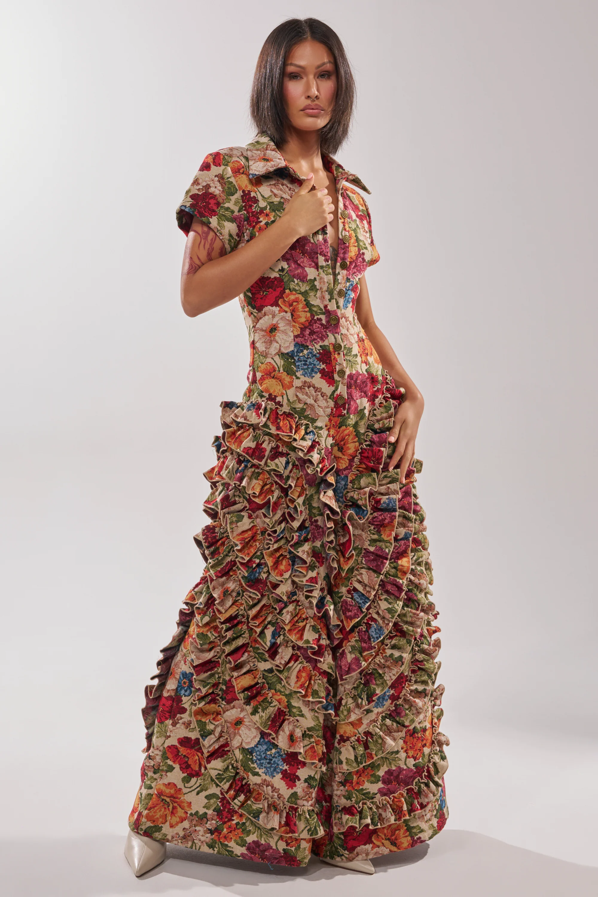CRAZY IN LOVE FLORAL JUMPSUIT - Akira Wear