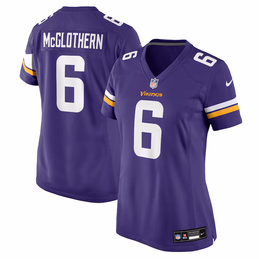 Women's Minnesota Vikings Dwight McGlothern Nike Purple Team Game Jersey - Jersey