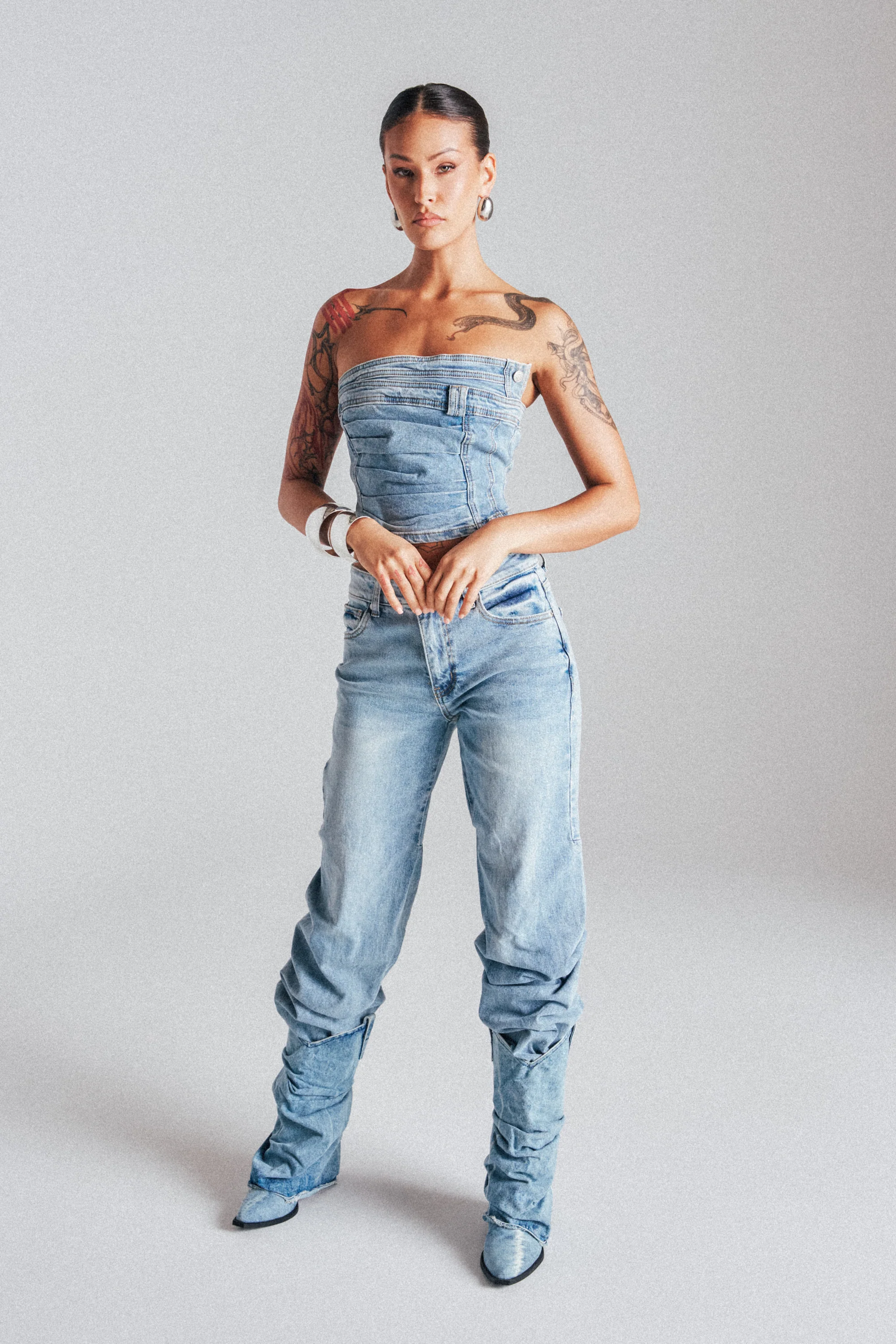 ON YOUR MIND STACKED DENIM - Akira Wear