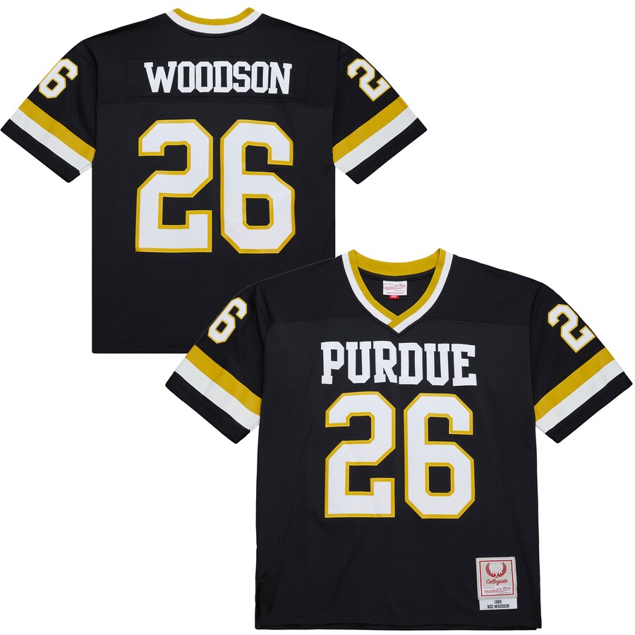 Men's Mitchell & Ness Rod Woodson Black Purdue Boilermakers 1986 College Vault Legacy Jersey - Jersey