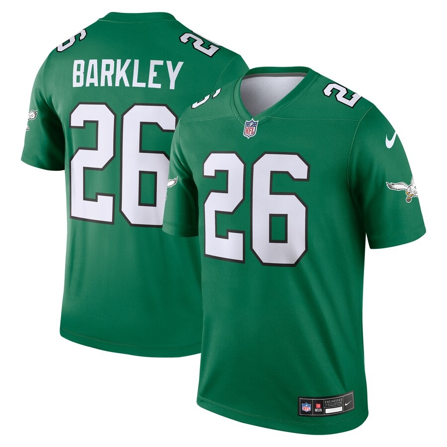 Men's Philadelphia Eagles Saquon Barkley Nike Kelly Green Legend Player Performance Top - Jersey