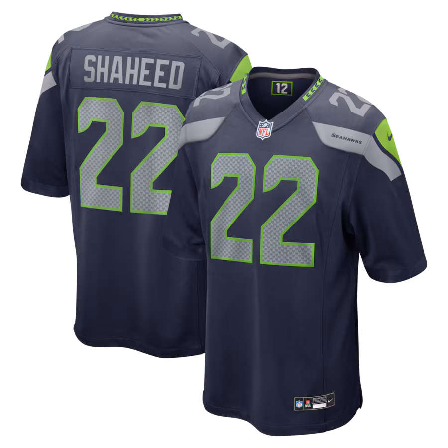 Men's Seattle Seahawks Rashid Shaheed Nike College Navy Team Game Jersey - Jersey