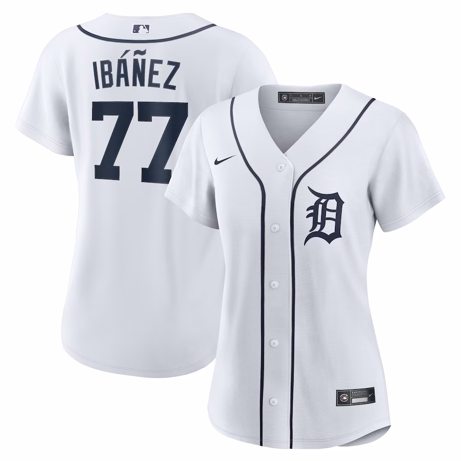 Women's Detroit Tigers Andy Ibanez Nike White Home Replica Jersey - Jersey
