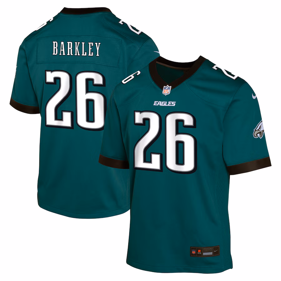 Youth Philadelphia Eagles Saquon Barkley Nike Green Game Jersey - Jersey