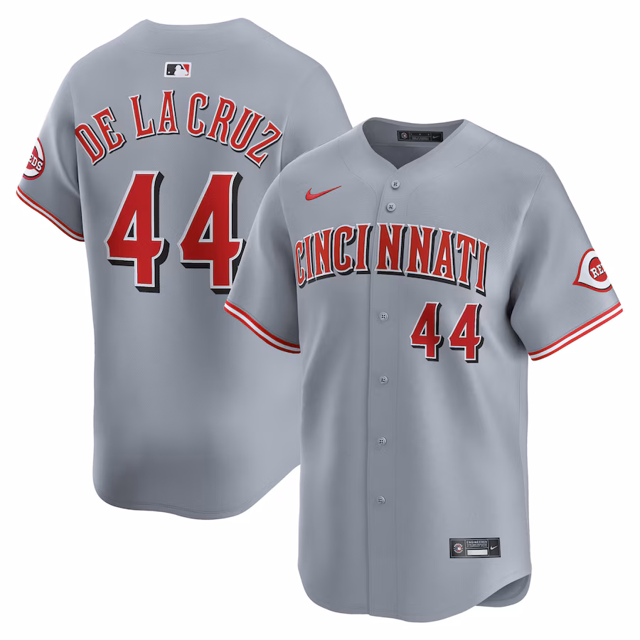 Men's Cincinnati Reds Elly De La Cruz Nike Gray Road Limited Player Jersey - Jersey