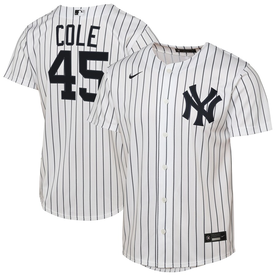 Youth New York Yankees Gerrit Cole Nike White Home Replica Player Jersey - Jersey