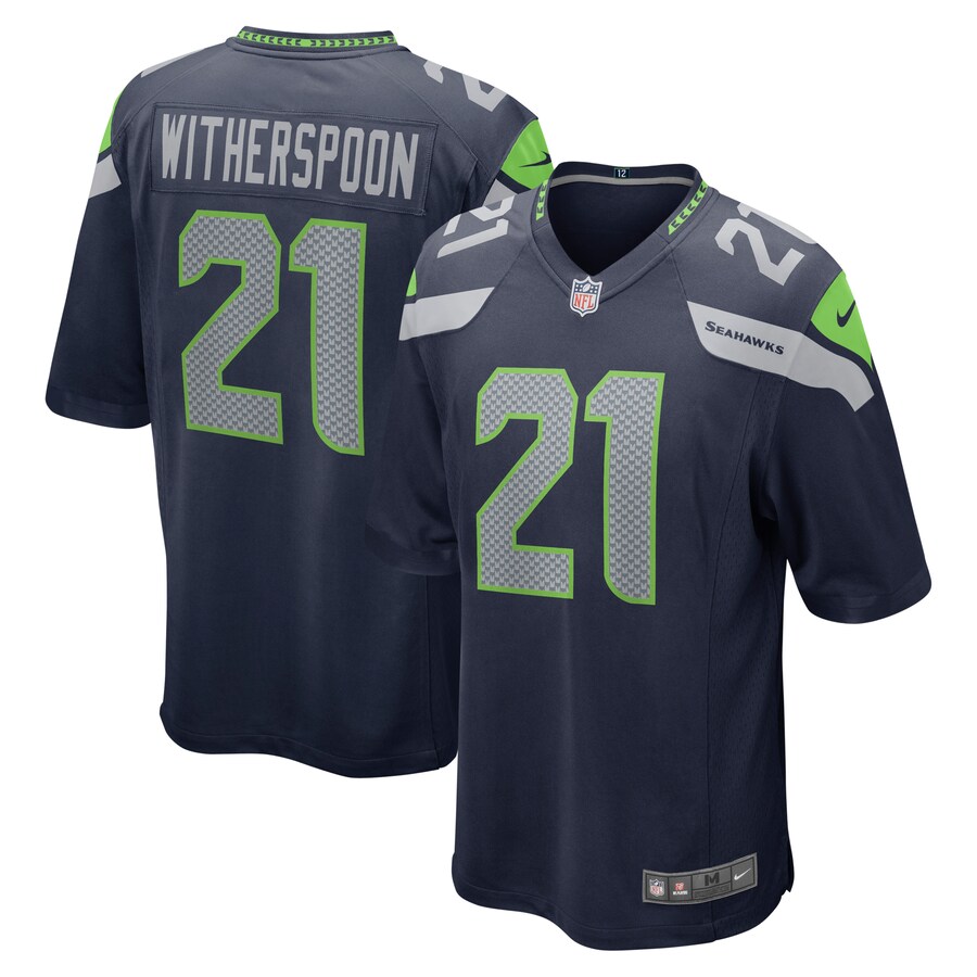 Men's Seattle Seahawks Devon Witherspoon Nike College Navy  Game Jersey - Jersey