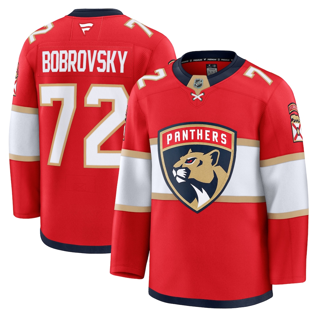 Men's Florida Panthers Sergei Bobrovsky Fanatics Red Premium Jersey - Jersey