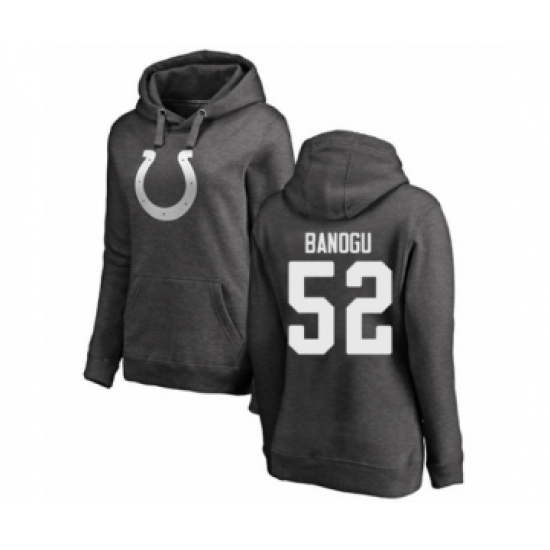 Football Women's Indianapolis Colts #52 Ben Banogu Ash One Color Pullover Hoodie - Jersey