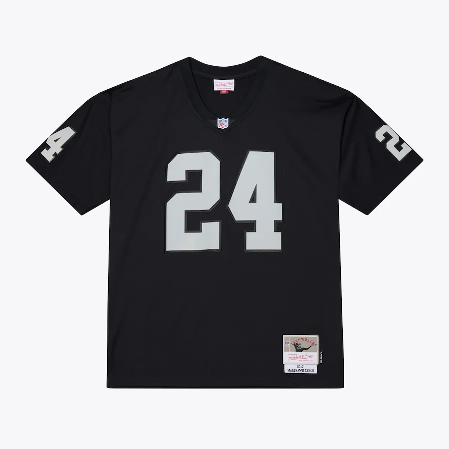 Men's Oakland Raiders Marshawn Lynch Mitchell & Ness Black Legacy Replica Jersey - Jersey