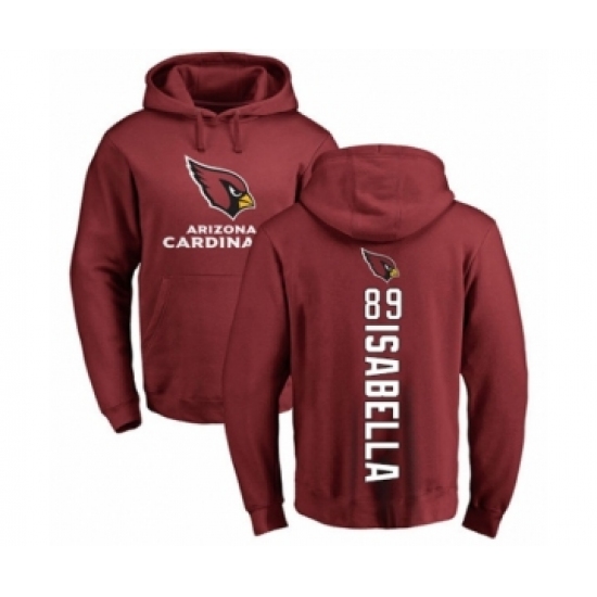 Football Arizona Cardinals #89 Andy Isabella Maroon Backer Pullover Hoodie - Jersey