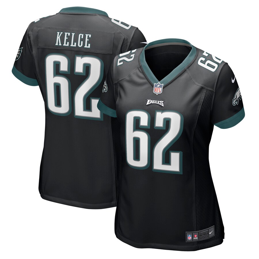 Women's Philadelphia Eagles Jason Kelce Nike Black Player Game Jersey - Jersey