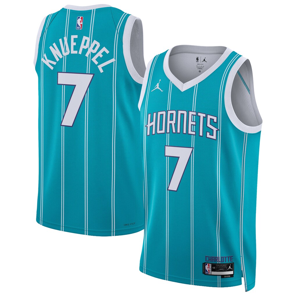 Unisex Charlotte Hornets Kon Knueppel Jordan Brand Teal Swingman Jersey - Icon Edition - Jersey