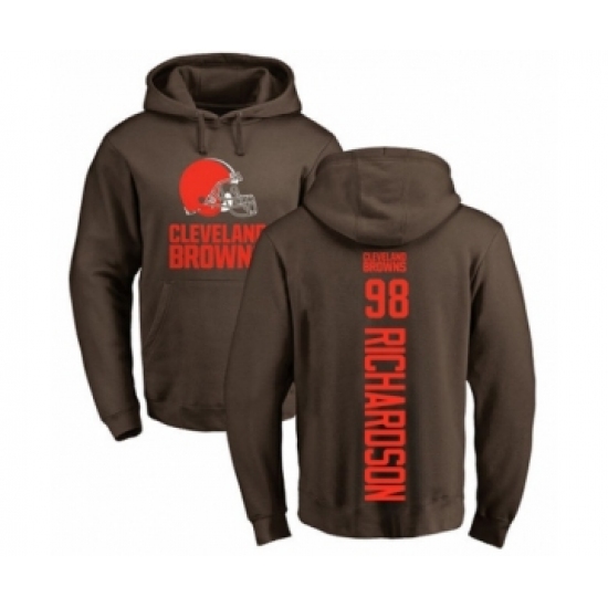 Football Cleveland Browns #98 Sheldon Richardson Brown Backer Pullover Hoodie - Jersey