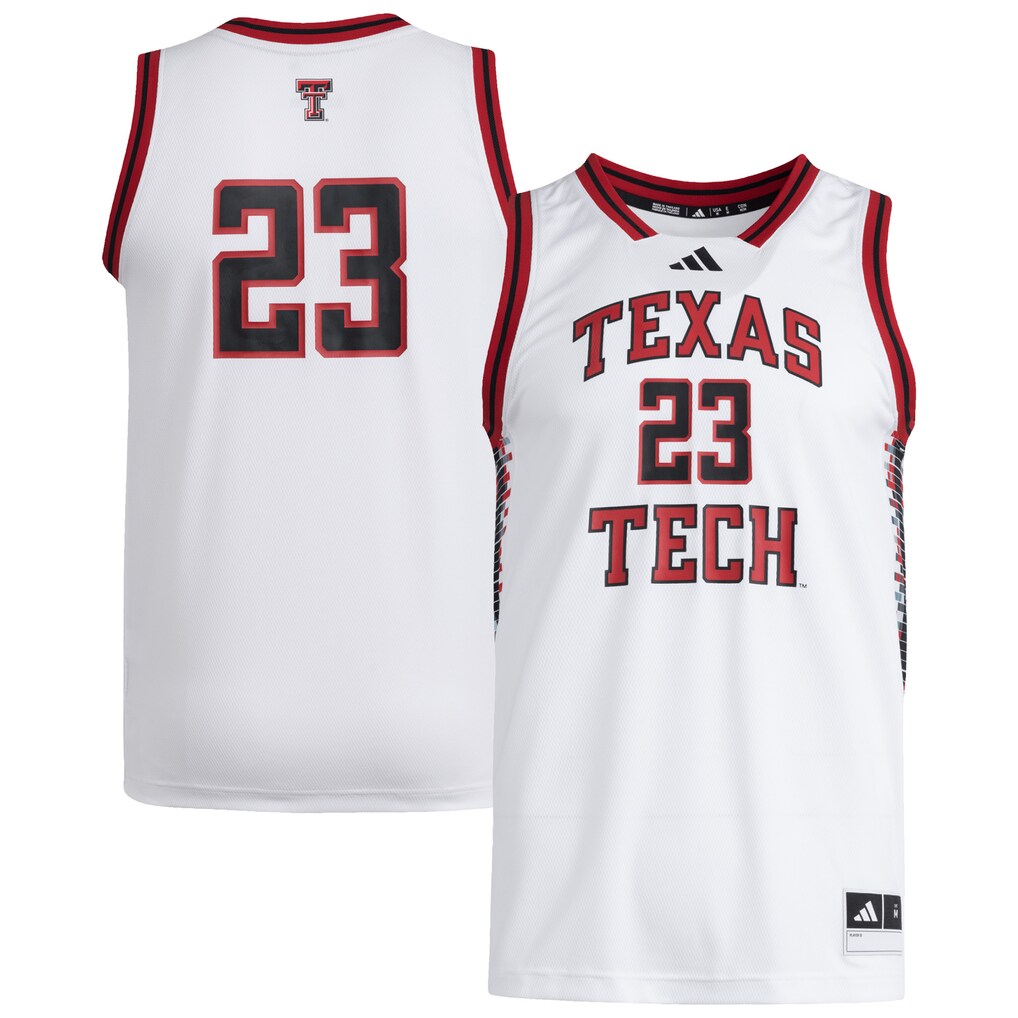 Men's adidas #23 White Texas Tech Red Raiders Replica Swingman Jersey - Jersey