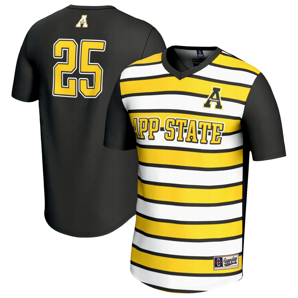 Unisex GameDay Greats #25 Black Appalachian State Mountaineers Lightweight Soccer Fashion Jersey - Jersey