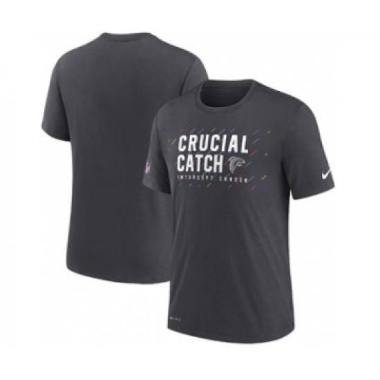 Men's Atlanta Falcons Charcoal 2021 Crucial Catch Performance T-Shirt - Jersey