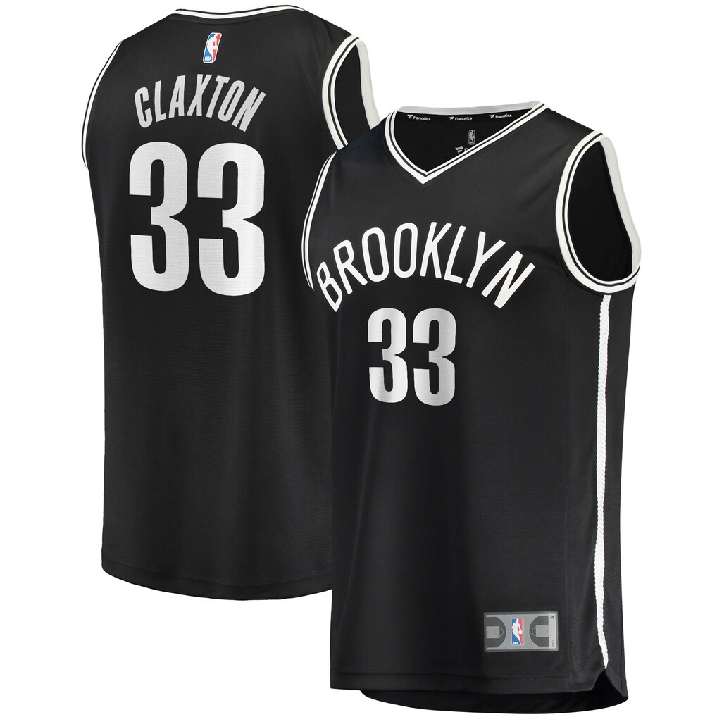 Men's Brooklyn Nets Nicolas Claxton Fanatics Black Fast Break Replica Jersey - Icon Edition - Jersey