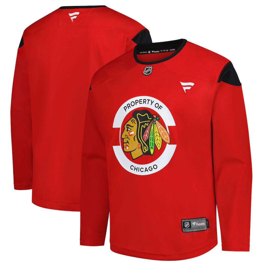 Men's Chicago Blackhawks Fanatics Red Practice Jersey - Jersey