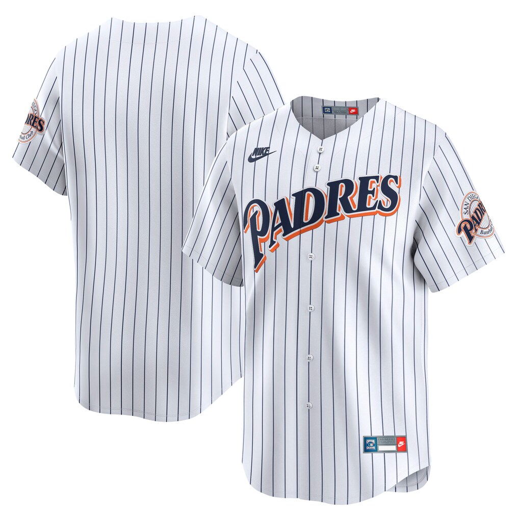 Men's San Diego Padres Nike White Cooperstown Collection Limited Jersey - Jersey