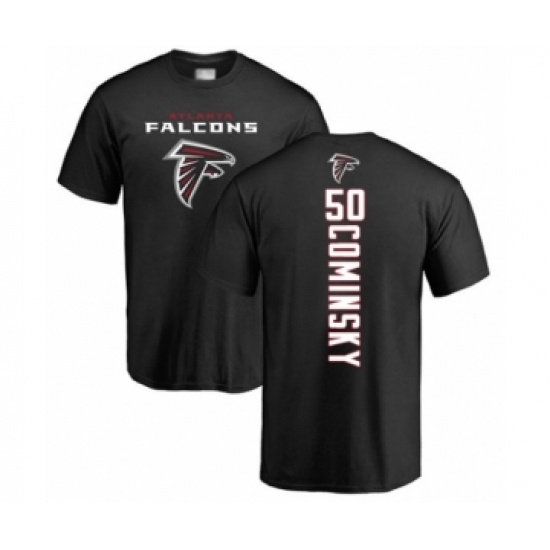 Football Atlanta Falcons #50 John Cominsky Black Backer T-Shirt - Jersey
