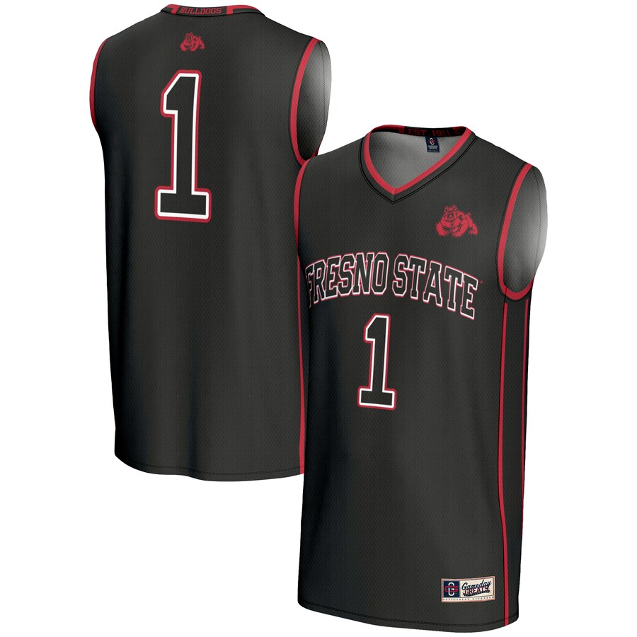 Youth GameDay Greats Black #1 Fresno State Bulldogs Lightweight Basketball Jersey - Jersey